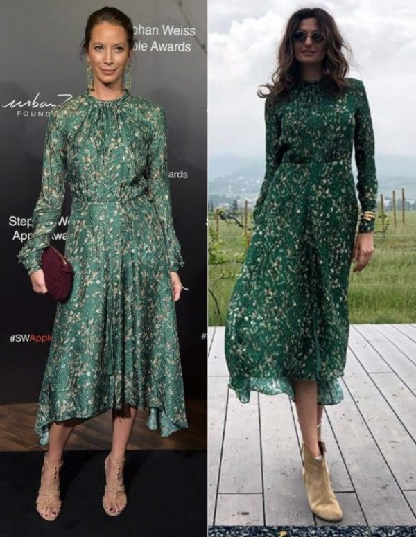 Liboslar jangi: Bir xil kiyingan mashhur yulduzlar (foto)