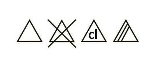 Uchburchak, to'rtburchak, dumaloq. Kiyim yorlig'idagi belgilar nimani anglatadi? (foto)