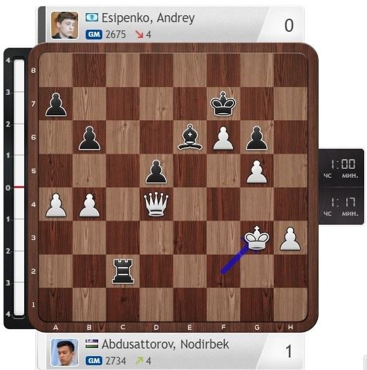 Nodirbek Abdusattorov «WR Chess Masters» turnirining 2-turida g'alabaga erishdi